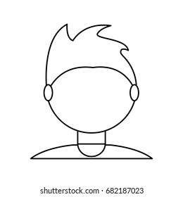 Young man faceless avatar