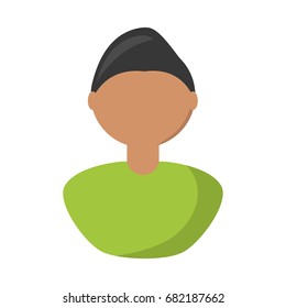 Young man faceless avatar