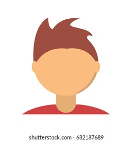 Young man faceless avatar