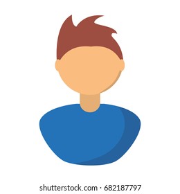 Young man faceless avatar