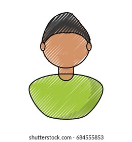 Young man faceless avatar