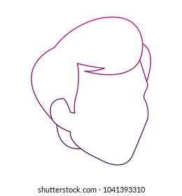 Young man faceless cartoon