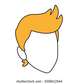 Young man faceless cartoon
