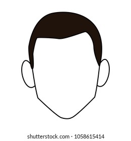 Young man faceless cartoon