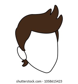 Young man faceless cartoon
