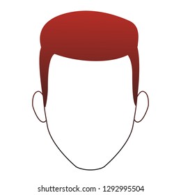 Young man faceless cartoon red lines