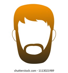 Young man faceless in orange lines