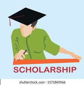 a young man finding scholarship