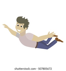 young man flying through the air
