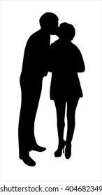 young man and girl standing and embracing