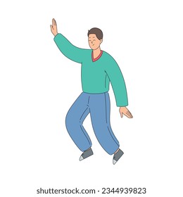 Young Man Giving High Five Hand Gesture Vector Illustration
