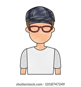 young man with glasses avatar character