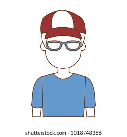 young man with glasses avatar character