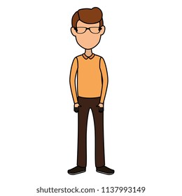 young man with glasses avatar character