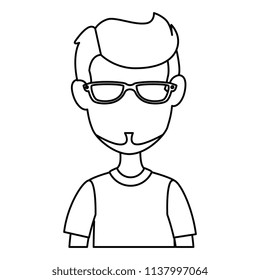 young man with glasses avatar character