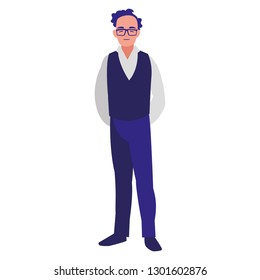 young man with glasses avatar character