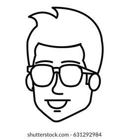 young man with glasses avatar character