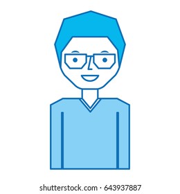 young man with glasses avatar character