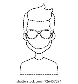 young man with glasses avatar character