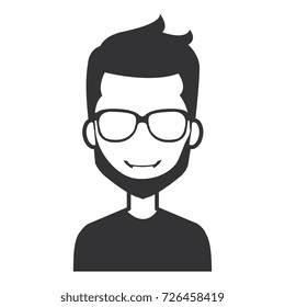 young man with glasses avatar character