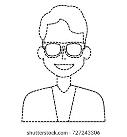young man with glasses avatar character
