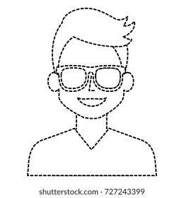 young man with glasses avatar character
