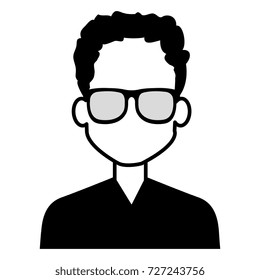 young man with glasses avatar character