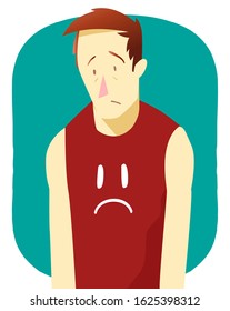 Young man going through a depression