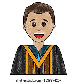young man graduated avatar character