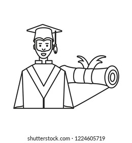 young man graduated with diploma