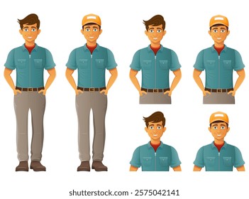 young man is handsome modern and promising vector illustration isolated on white background