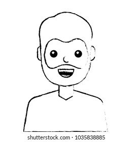young man happy avatar character
