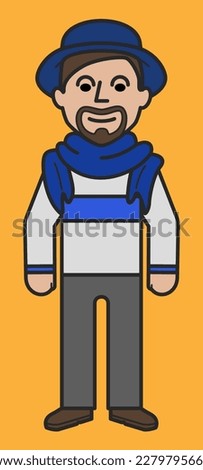 young man in a hat and scarf