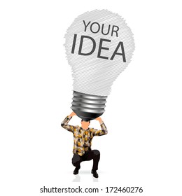young man having an idea