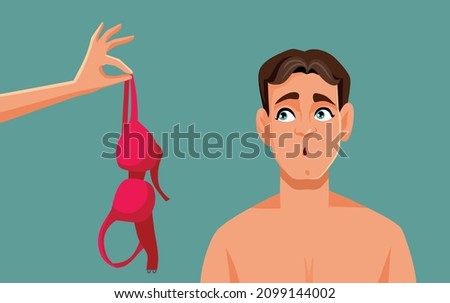 
Young Man Having a Love Affair Vector Cartoon Illustration. Girlfriend seducing her party ready for a physical relationship
