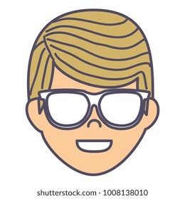 young man head avatar character