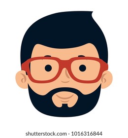 young man head avatar character