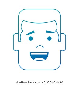 young man head avatar character