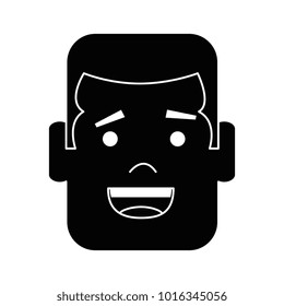 young man head avatar character