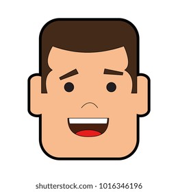 young man head avatar character