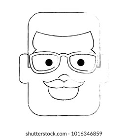 young man head avatar character