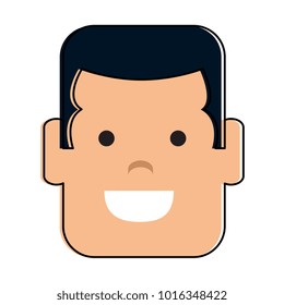 young man head avatar character