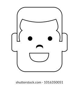 young man head avatar character