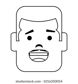 young man head avatar character