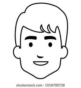 young man head avatar character