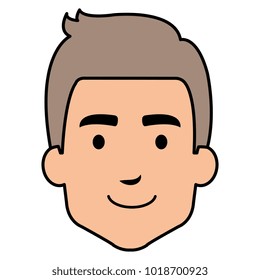 young man head avatar character