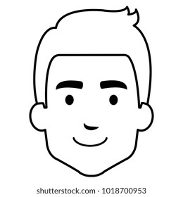 young man head avatar character