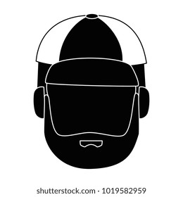 young man head avatar character