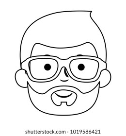 young man head avatar character