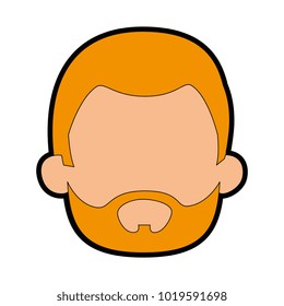 young man head avatar character